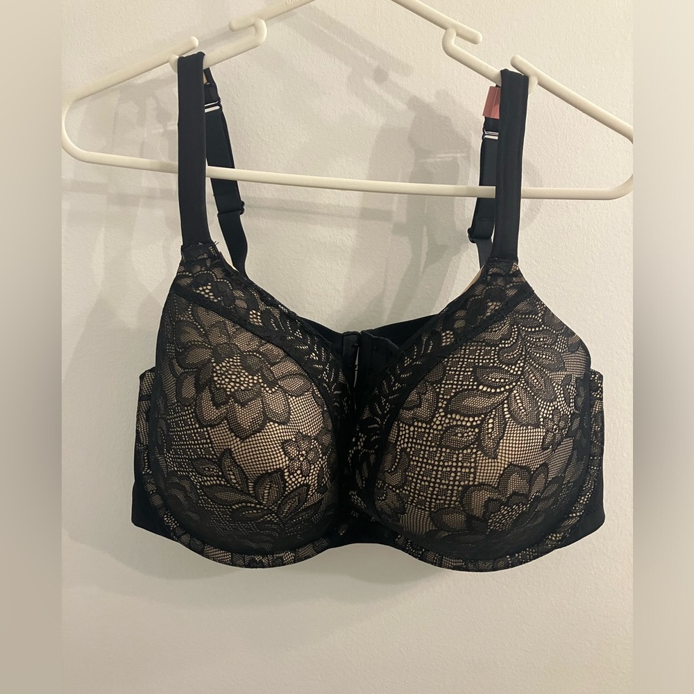 Cacique Boost Plunge Black Bra 42DD